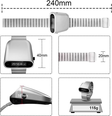 38® Stainless Steel Sports/Commercial Digital Retro Watch for Men and Women Tech Future Style Fashion Racing Wristwatch in Kuwait