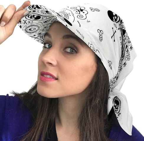 قبعة DOCILA مطبوعة عصرية للنساء الرجال تبريد الرياضة الشمس قناع عمامة قبعة في الهواء الطلق رئيس وشاح قبعة in Kuwait