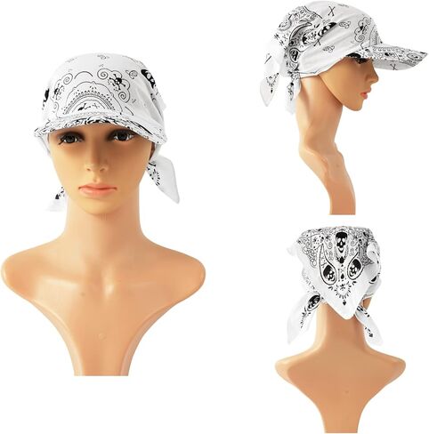 قبعة DOCILA مطبوعة عصرية للنساء الرجال تبريد الرياضة الشمس قناع عمامة قبعة في الهواء الطلق رئيس وشاح قبعة in Kuwait