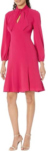 Maggy London Women's Tie Neck Bubble Crepe Fit and Flare Dress in Saudi Arabia