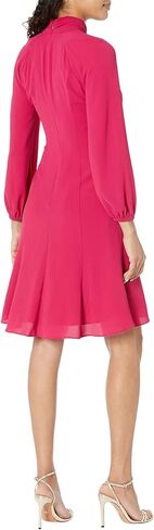 Maggy London Women's Tie Neck Bubble Crepe Fit and Flare Dress in Saudi Arabia
