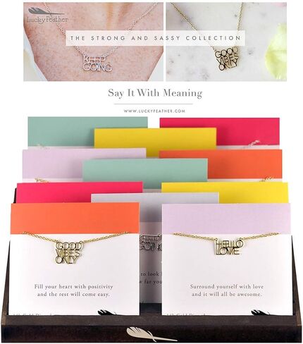 قلادة من الفضة الإسترلينية مطبوع عليها عبارة "Good Vibes Only Message Leged"، 40.64 سم - 45.72 سم. ايه دي جي شين in Kuwait