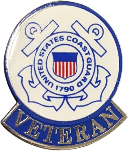United States Coast Guard USCG Veteran/Retired 1" Lapel Pin in Saudi Arabia