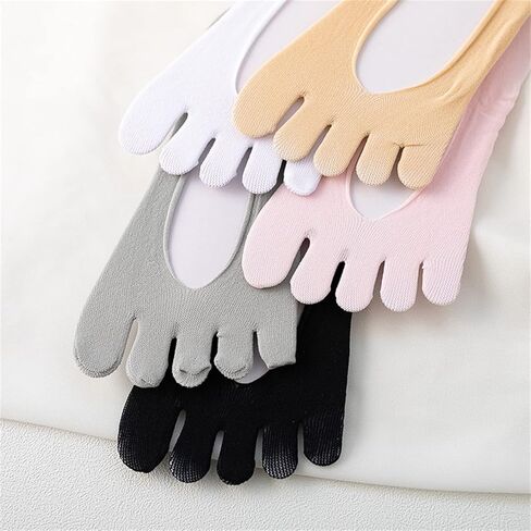 جوارب ببطانة غير مرئية بخمسة أصابع من No Show، جوارب عند أصابع القدم للسيدات، 5 أزواج in Kuwait