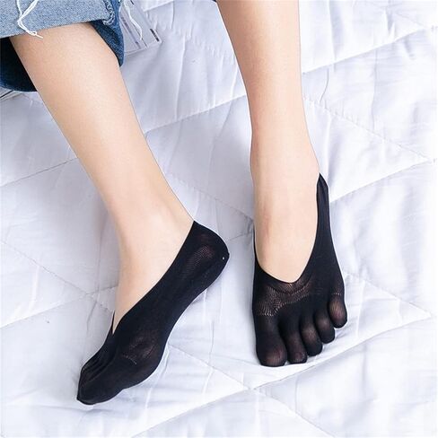 جوارب ببطانة غير مرئية بخمسة أصابع من No Show، جوارب عند أصابع القدم للسيدات، 5 أزواج in Kuwait