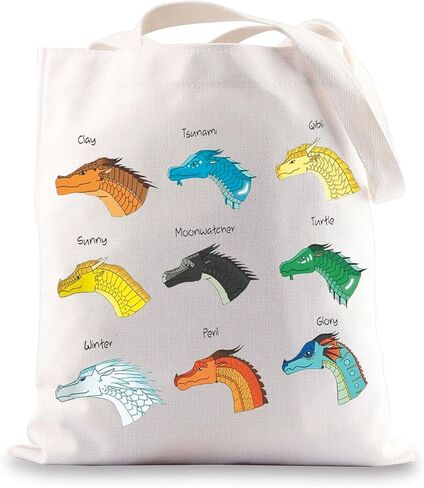 G2TUP Wings Fire Novel Inspired Gift Bag Dragon Tote Bag Dragon Tribes For Dragon Lovers Darkstalker Shopping Bag in Saudi Arabia