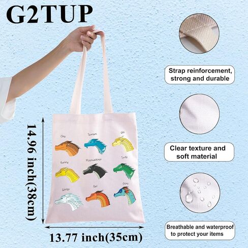G2TUP Wings Fire Novel Inspired Gift Bag Dragon Tote Bag Dragon Tribes For Dragon Lovers Darkstalker Shopping Bag in Saudi Arabia