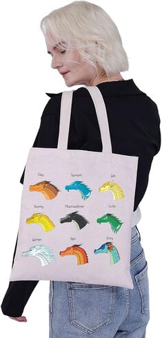G2TUP Wings Fire Novel Inspired Gift Bag Dragon Tote Bag Dragon Tribes For Dragon Lovers Darkstalker Shopping Bag in Saudi Arabia