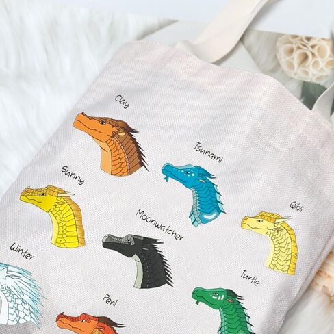 G2TUP Wings Fire Novel Inspired Gift Bag Dragon Tote Bag Dragon Tribes For Dragon Lovers Darkstalker Shopping Bag in Saudi Arabia