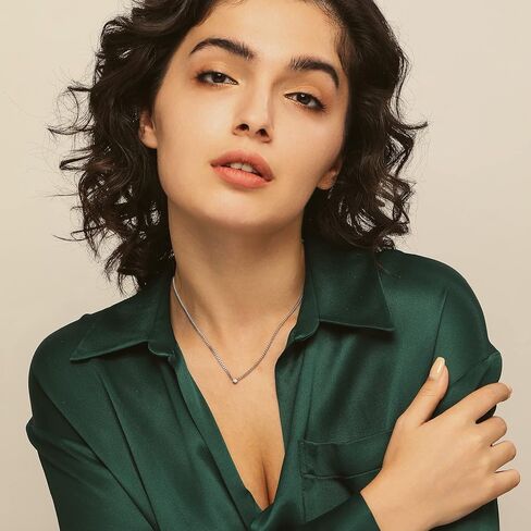 زهر وهوى الكوبي تشيكوسلوفاكيا قلادة سوليتير | سلسلة ربط مسطحة | مجموعة إطار واحد حجر زركونيا مكعب | 16.5 بوصة + 2 بوصة in Kuwait