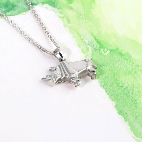 Boma Jewelry Sterling Silver Origami Rhinoceros Pendant Necklace, 18 Inches in Saudi Arabia