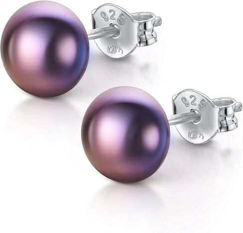 أقراط Amberta للسيدات من الفضة الإسترليني عيار 925 مصنوعة من لؤلؤ المياه العذبة in Kuwait