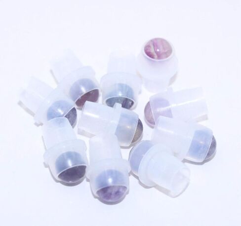 10 Natural Gemstone Roller Balls For Essential Oils,Use of Standard 5ml 10ml Replacement Roller Bottles,Polished Healing Crystal Stones roller Not For Young Living, doTERRA roller bottle-10 Materials in Saudi Arabia