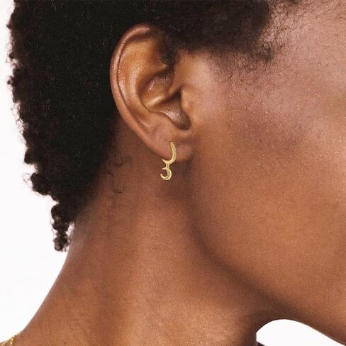 BTOYM أقراط دائرية من الذهب عيار 18 قيراط مطلية بالذهب عيار 925 من الفضة الإسترليني الأنيقة مكعبة الزركونيوم أقراط هوجي هوب كلاسيكية بسيطة مكتنزة للنساء in Kuwait