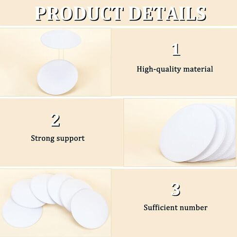 BENECREAT 8Pcs EVA Cloth Round Fascinator Hat Base, White Sinamay Hat Fascinator Base Craft for Millinery Magic, 4.33x0.12inch in Kuwait