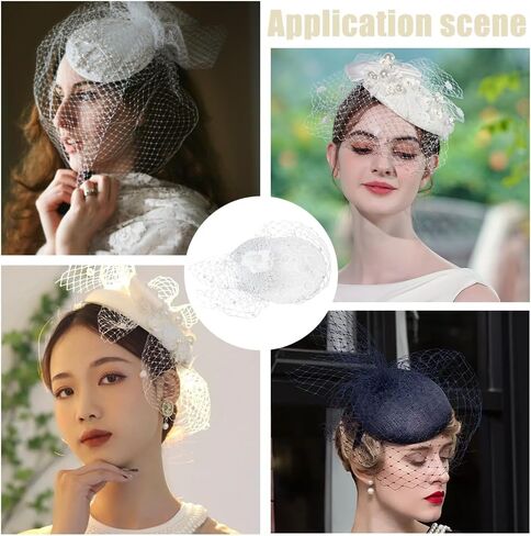 BENECREAT 8Pcs EVA Cloth Round Fascinator Hat Base, White Sinamay Hat Fascinator Base Craft for Millinery Magic, 4.33x0.12inch in Kuwait