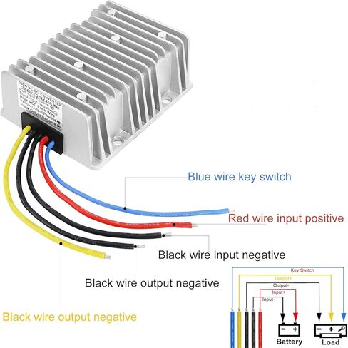 DC-DC 24V 36V 48V تنحى إلى 12V 20A 240W محول منظم جهد عربة الجولف مخفض باك محول مقاوم للماء، RV's وحزم البطاريات المختلفة (DC 17V-60V مدخلات مع التحكم في Acc) in Kuwait