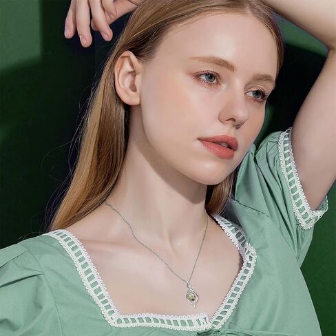 ايوبس عقد من الفضة الاسترليني عيار 925 بتصميم انفينيتي من العقيق الاخضر بتصميم انفينيتي للنساء من الفضة الاسترلينية, فضة استرلينية, العقيق in Kuwait