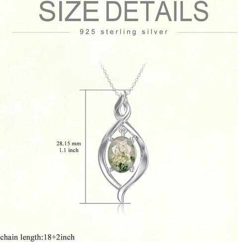 ايوبس عقد من الفضة الاسترليني عيار 925 بتصميم انفينيتي من العقيق الاخضر بتصميم انفينيتي للنساء من الفضة الاسترلينية, فضة استرلينية, العقيق in Kuwait