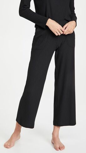 Yummie womens Cotton Stretch Rib Cropped Lounge Pant in Kuwait