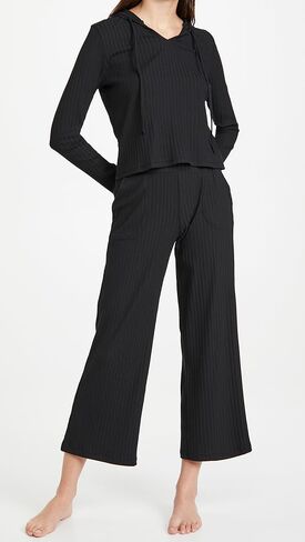 Yummie womens Cotton Stretch Rib Cropped Lounge Pant in Kuwait