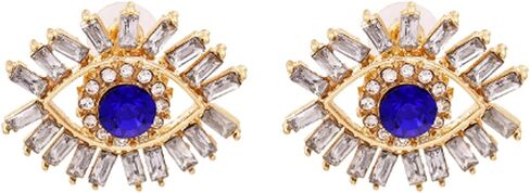 Crystal Evil Eyes Drop Earrings Fashion Unique Abstract Eyes Rhinestone Dangle Earring for Women Girls Exaggerated Jewelry in Kuwait