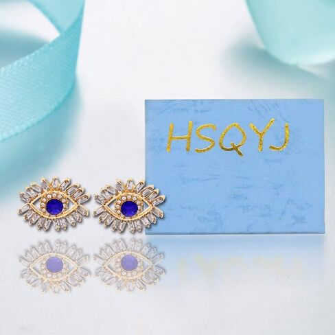 Crystal Evil Eyes Drop Earrings Fashion Unique Abstract Eyes Rhinestone Dangle Earring for Women Girls Exaggerated Jewelry in Kuwait