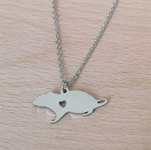 Cute Mouse Accessories Rat Pendant Necklace Animal Stainless Steel Necklace in Saudi Arabia