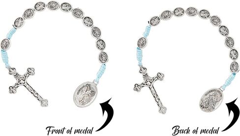 St Michael Rosary - One Decade Pocket Rosary, Wallet Size St Michael Prayer Card, The Lord's Prayer - Saint Michael Single Decade Rosary, Catholic Cards Set - Rosario De Una Decena, 3 Items in Saudi Arabia