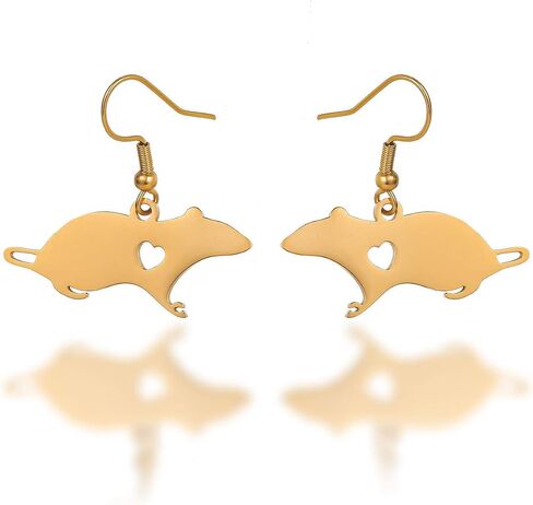 Cute Mouse Accessories Rat Pendant Necklace Animal Stainless Steel Necklace in Saudi Arabia