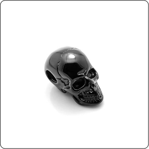 Fusamk Punk Rapper Stainless Steel Skull Head Pendant Necklace,22" Link Chain in Saudi Arabia