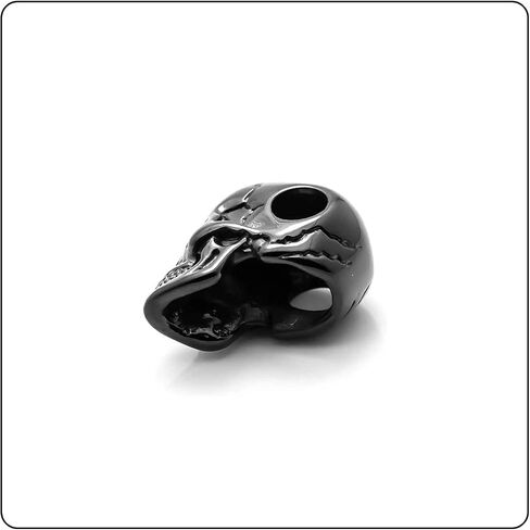 Fusamk Punk Rapper Stainless Steel Skull Head Pendant Necklace,22" Link Chain in Saudi Arabia