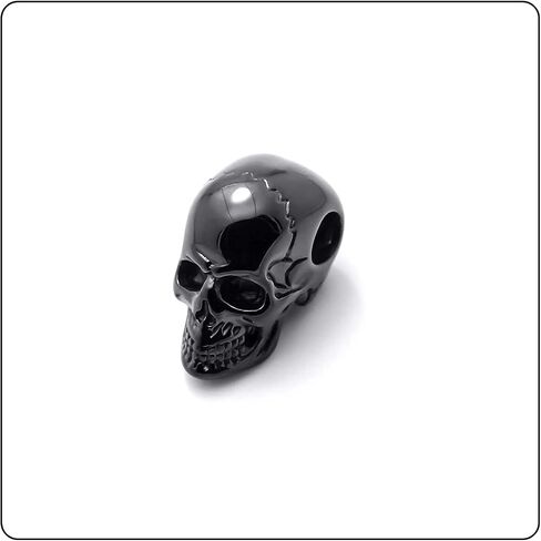 Fusamk Punk Rapper Stainless Steel Skull Head Pendant Necklace,22" Link Chain in Saudi Arabia