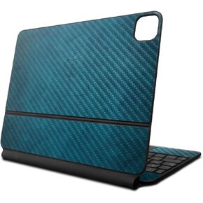 Carbon Fiber Skin Compatible with Apple Magic Keyboard for iPad Air 11-inch (M2) 2024 - Blue Strokes - Premium 3M Vinyl Protective Wrap Decal Cover - Easy to Apply | Crafted in The USA by MightySkins