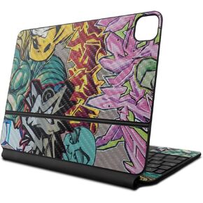 Carbon Fiber Skin Compatible with Apple Magic Keyboard for iPad Air 11-inch (M2) 2024 - Graffiti Wild Styles - 3M Vinyl Protective Decal Cover - Easy to Apply | Crafted in The USA by MightySkins