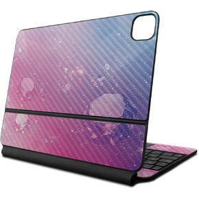 Carbon Fiber Skin Compatible with Apple Magic Keyboard for iPad Air 11-inch (M2) 2024 - Pink Diamond - Premium 3M Vinyl Protective Wrap Decal Cover - Easy to Apply | Crafted in The USA by MightySkins