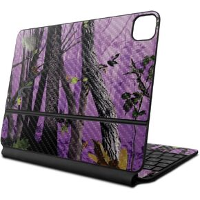 Carbon Fiber Skin Compatible with Apple Magic Keyboard for iPad Air 11-inch (M2) 2024 - Purple Tree Camo - Premium 3M Vinyl Protective Decal Cover - Easy to Apply | Crafted in The USA by MightySkins