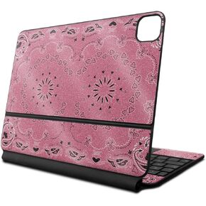 Glossy Glitter Skin Compatible with Apple Magic Keyboard for iPad Air 11-inch (M2) 2024 - Pink Bandana - Premium 3M Vinyl Protective Decal Cover - Easy to Apply | Crafted in The USA by MightySkins