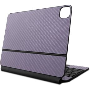 Carbon Fiber Skin Compatible with Apple Magic Keyboard for iPad Air 11-inch (M2) 2024 - Solid Lavender - Premium 3M Vinyl Protective Decal Cover - Easy to Apply | Crafted in The USA by MightySkins