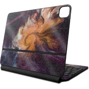 Glossy Glitter Skin Compatible with Apple Magic Keyboard for iPad Air 11-inch (M2) 2024 - Swirl Galaxy - Premium 3M Vinyl Protective Decal Cover - Easy to Apply | Crafted in The USA by MightySkins