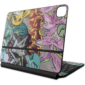 Glossy Glitter Skin Compatible with Apple Magic Keyboard for iPad Air 11-inch (M2) 2024 - Graffiti Wild Styles - 3M Vinyl Protective Decal Cover - Easy to Apply | Crafted in The USA by MightySkins