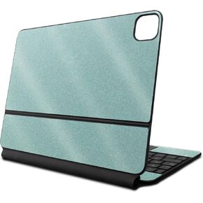 Glossy Glitter Skin Compatible with Apple Magic Keyboard for iPad Air 11-inch (M2) 2024 - Solid Seafoam - Premium 3M Vinyl Protective Decal Cover - Easy to Apply | Crafted in The USA by MightySkins