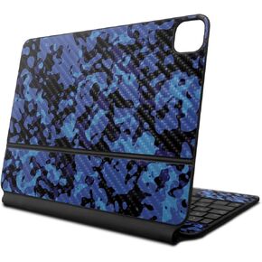 Carbon Fiber Skin Compatible with Apple Magic Keyboard for iPad Air 11-inch (M2) 2024 - Blue Modern Camo - Premium 3M Vinyl Protective Decal Cover - Easy to Apply | Crafted in The USA by MightySkins
