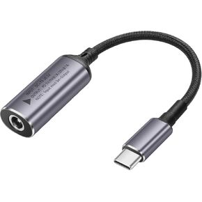 SinLoon PD 140W DC5525 to USB C Cable DC 5.5mm x 2.5mm Female Input to Type C Male Power Charging Cable with PD Automatic Identification Chip,for Phones,Tablets,Laptops(DC5525)