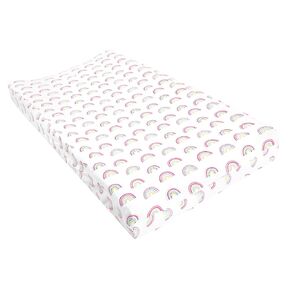 Hudson Baby Unisex Baby Changing Pad Cover, Modern Rainbow, One Size in Kuwait
