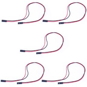 Fielect 5Pcs Female to Female 3Pin Breadboard Jumper Wire 2.54mm Pitch Ribbon Cable 30cm Long