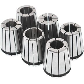 ER32 Precision Spring Collet Set 6-Pack 1/2 Inch, 1/4 Inch, 3/4 Inch, 1/8 Inch, 3/8 Inch, 5/8 Inch for CNC Workholding Engraving & Milling Lathe Tool