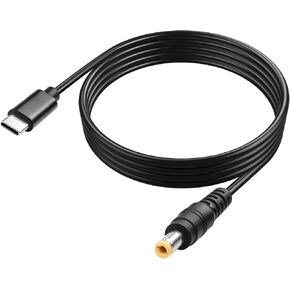 YAODHAOD Type C USB-C Female Input to DC 5.5x2.5mm Power PD Charge Cable, PD 65W 18.5-20V Power Charging Cord fit for Laptop, CCTV,Router (16cm)