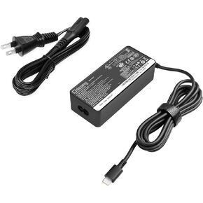 2 Prong 65w USB-C Charger for ThinkPad X1 Carbon Gen 9, X1 Yoga Gen 6 ThinkPad T15 T14 P14s P15s e14 15 l14 l15 gen 2 t490 t490s t495 t495s t590 l490 l590 e490 e495 e590 e595