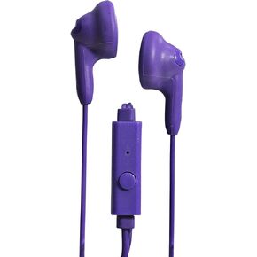 Magnavox MHP4820M-PL Gummy Earbuds with Microphone in Purple | Available in Pink, Purple, White, Black, & Blue | Earbuds Gummy | Extra Value Comfort Stereo Earbuds | Durable Rubberized Cable |